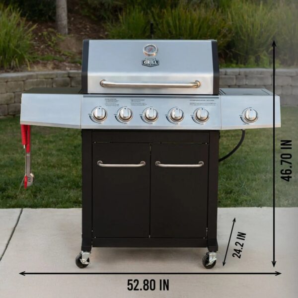 Expert Grill 5-Burner Propane Gas Grill with Side Burner - Image 14