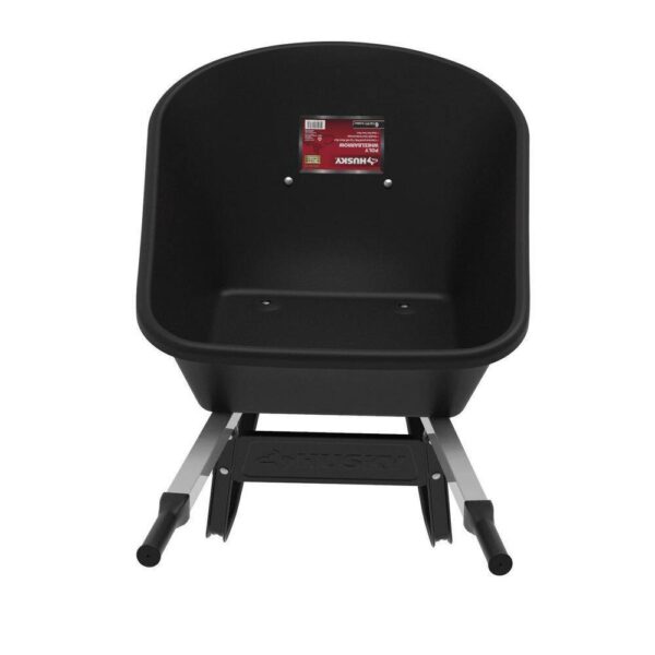 6 Cu. Ft. Poly Dual Wheel Wheelbarrow with Flat-Free Tires - Image 4