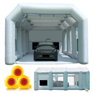 30x20x13Ft Inflatable Paint Booth with Blowers & Air Filter System – Professional Spray Tent
