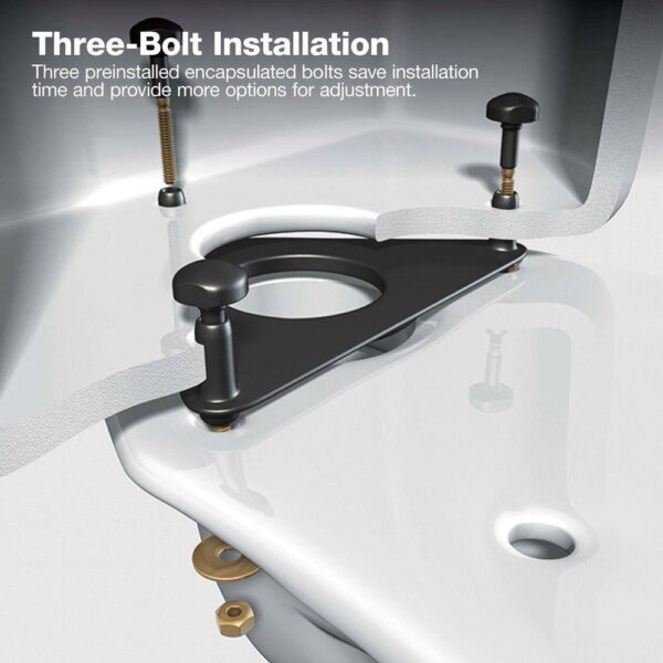 Highline Arc Extra Tall Elongated Toilet 1.28 GPF White with Seat - Image 7