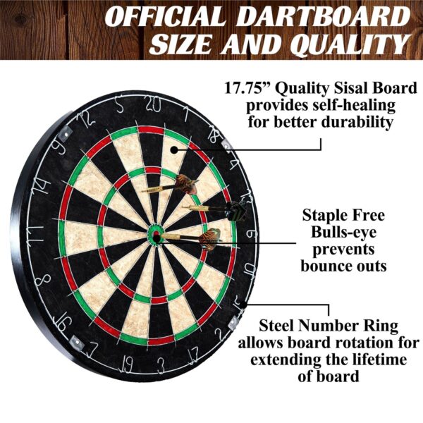 84′′ Arcade Pool Table with Bonus Dartboard Set, Green - Image 6