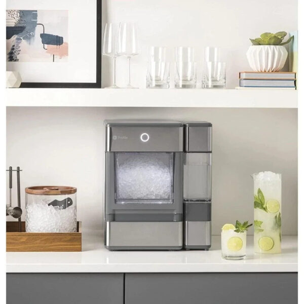 Profile Opal Countertop Nugget Ice Maker, Stainless Steel with LED, Bluetooth-Enabled, 24 lbs/day - Image 4
