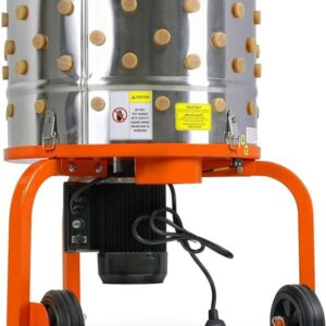 Electric Chicken Plucker, 1HP 280RPM, Stainless Steel, 92 Fingers, 20′′ Drum, Heavy Duty Poultry De-Feathering Machine