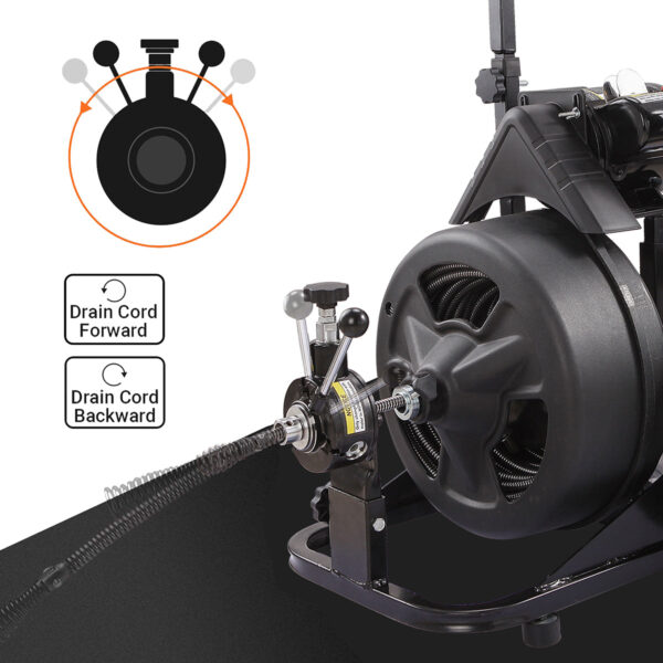 XtremepowerUS 45078 45078 Drain Snake Commercial w/Attachments 100' Electric Sewer - Image 3