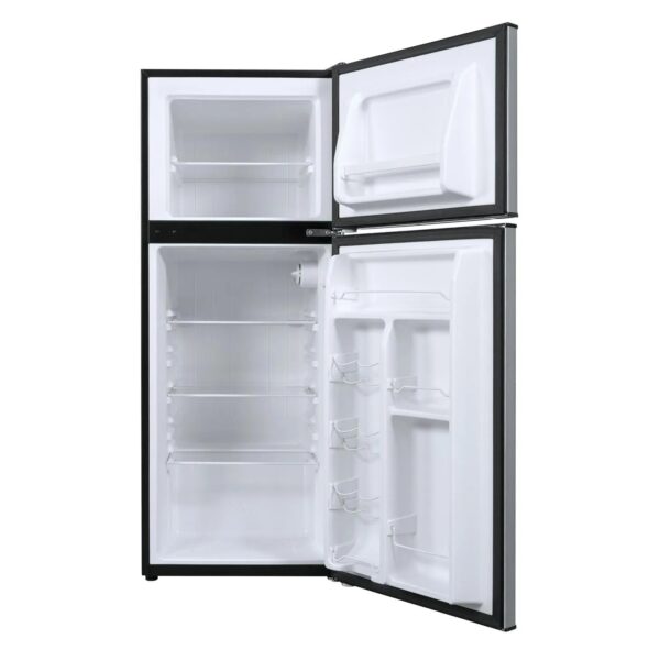 4.6. Cu ft Two Door Mini Refrigerator with Freezer, Stainless Steel - Image 3