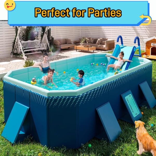 Pool Slide Inflatable Swimming Water Slide, Summer Swimming Pool Supplies Universal Trampoline Ladder Backyard Slide Home Playground Equipment - Image 6
