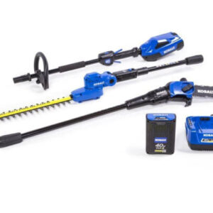 40V Cordless Combo Kit: Pole Hedge Trimmer & Saw, 2.5Ah Battery & Charger Included