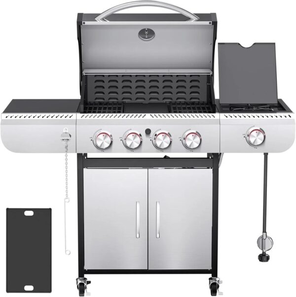 3 & 4-Burner Propane Gas Grills with Side Burners, for Outdoor Cooking, BBQ, Patio, Camping - Image 3